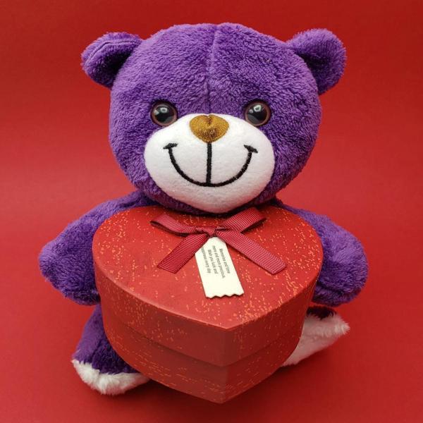 Sevimli Kalp Kutulu Peluş Ayıcık - Image 1