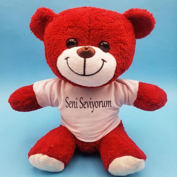 Kırmızı Ayıcık Seni Seviyorum Tişörtlü - Image 1