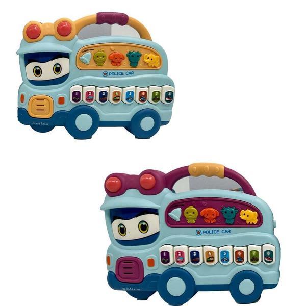 Seher Oyuncak Pilli Müzikli Polis Otobüsü 855-110D - Image 1