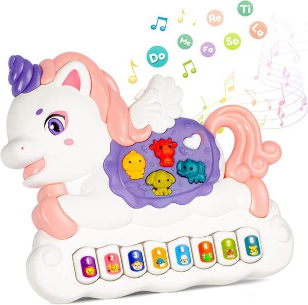 Seher Oyuncak Pilli Müzikli Unicorn Minik Piyano 855-113D - Image 1