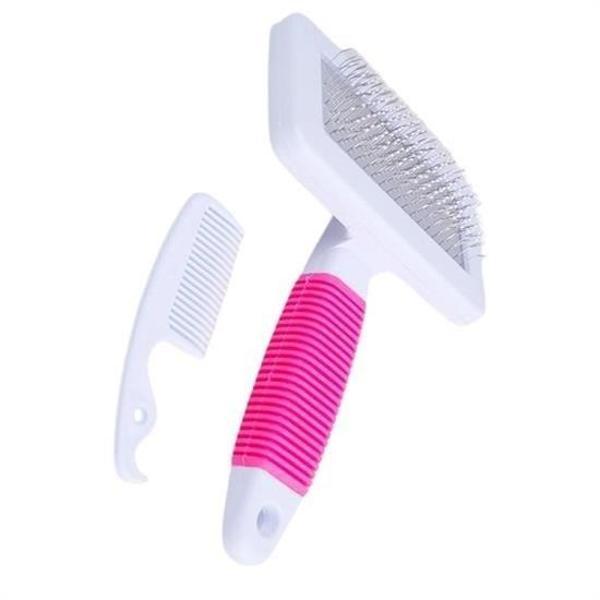 OLLEVRA Kedi Köpek Telli Küçük Boy Tüy Bakım Seti Evcil Hayvan Tarama Fırçası - Image 1