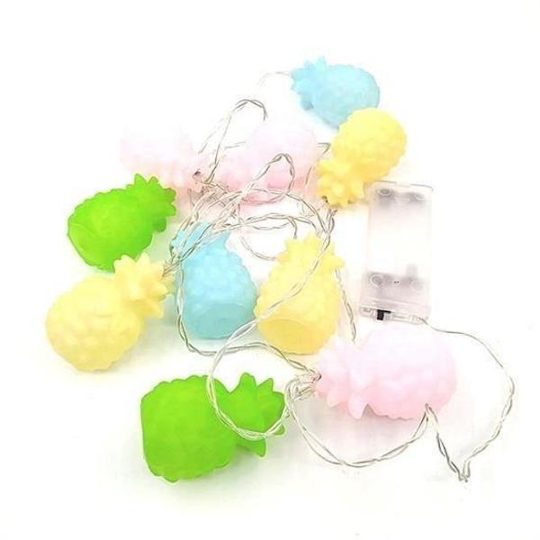 OLLEVRA Karışık Renk Dekoratif Ananas Dolama 10’lu Şerit Led Işık Zinciri - Image 1