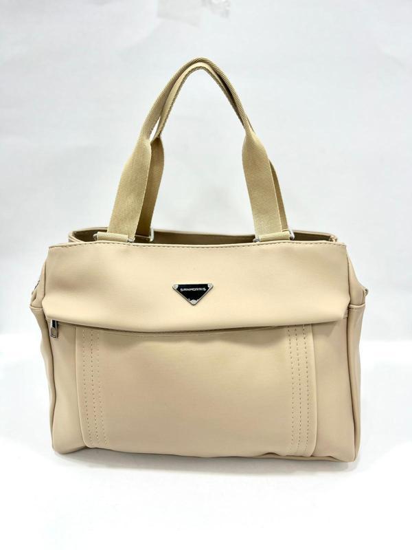 Kadın Koyu Bej Suni Deri 5 Bölmeli Ayarlanabilir Çapraz Askılı El Ve Omuz Çantası - Image 1