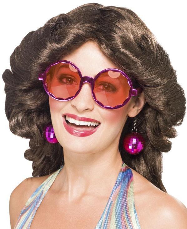 Disko Toplu Küpeli Parti Gözlüğü Pembe Renk - Image 1