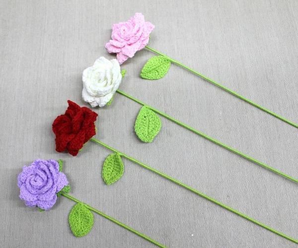 El Örgüsü Tekli Gül - Image 1