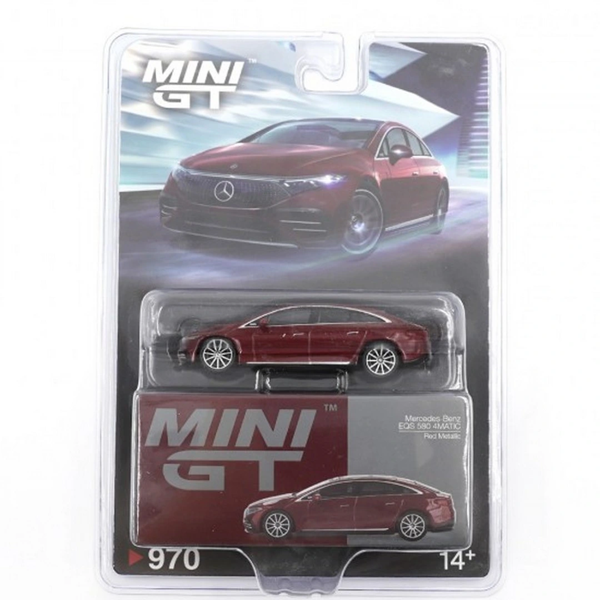 Mini GT 1/64 Mercedes Benz EQS 580 4Matic Red Metalic - Image 1