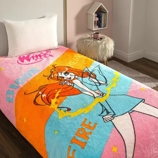 Lisanslı Winx 2 Tek Kişilik Battaniye - Image 1