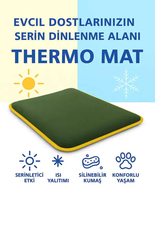 Thermo Mat Hem Soğuk Hem Sıcak Kullanılabilen 2si 1 arada Kedi & Köpek Minderi 40x60 - Image 1