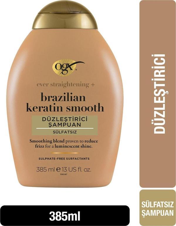 Ogx Düzleştirici Brazilian Keratin Smooth Sülfatsız Şampuan 385 Ml - Image 1
