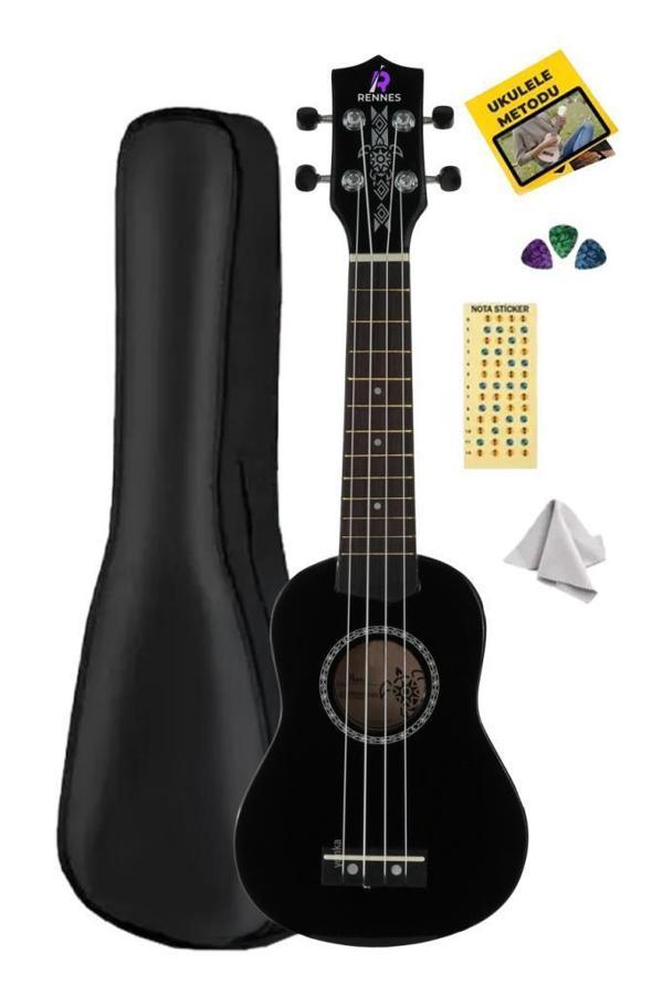Rennes Soprano Siyah Ukulele (OUTLET) - Image 1
