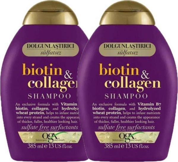 Ogx Organix Biotin & Collagen Şampuan 385 Ml X2 Adet - Image 1