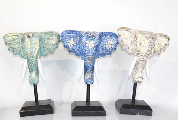 Maun Ağacı Fil Kafası Dekoratif - Image 1