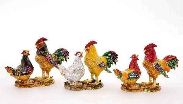 Swarovski Taşlı 2'li Tavuk Model 1 - Image 1