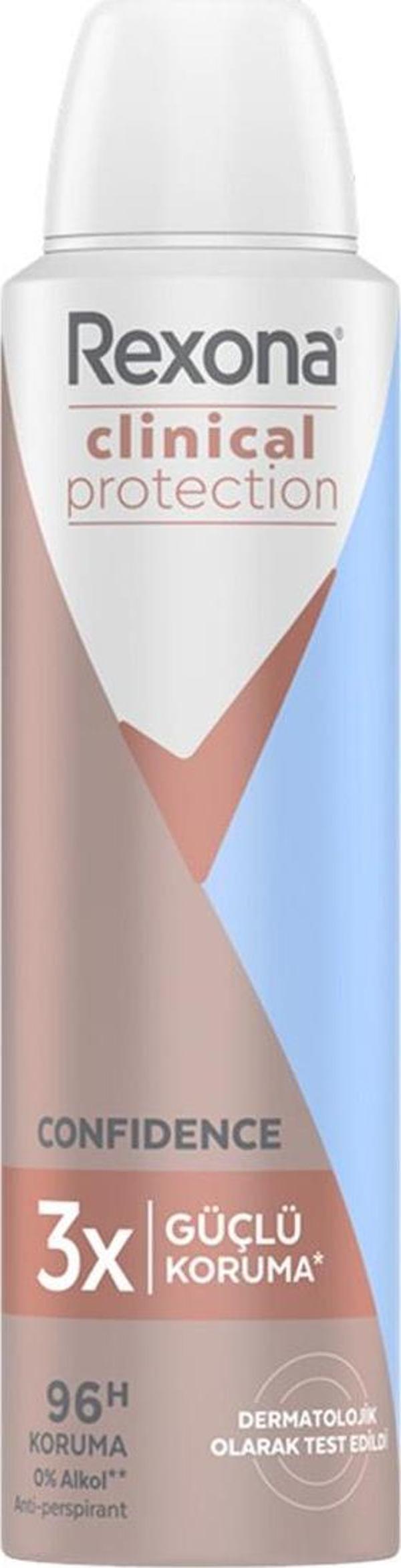 Rexona Clinical Protection Kadın Sprey Deodorant Confidence 96 Saat Koruma 150 Ml - Image 1