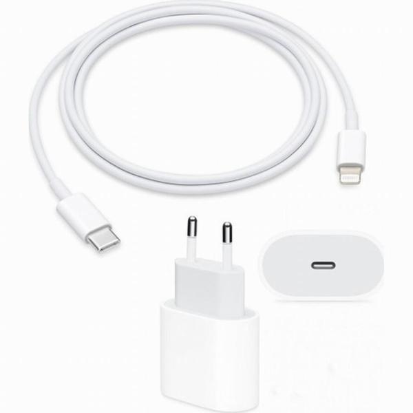 MHJE3TU-A + MQGJ2ZM/A Apple iphone 20W USB-C Hızlı Şarj Aleti İpad  + 1 Metre Kablo - Image 1