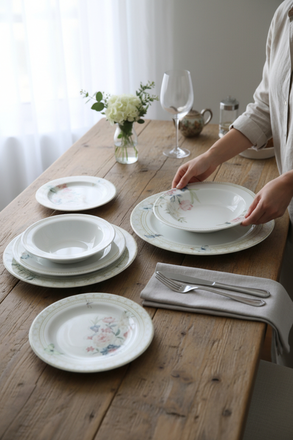 Akayev Porselen Fiorina 24 Parça Yemek Takımı - Image 1