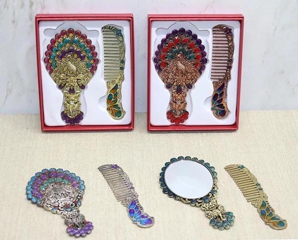 Tavuskuşu Ayna Ve Tarak Seti Küçük Boy Alk4990 - Image 1