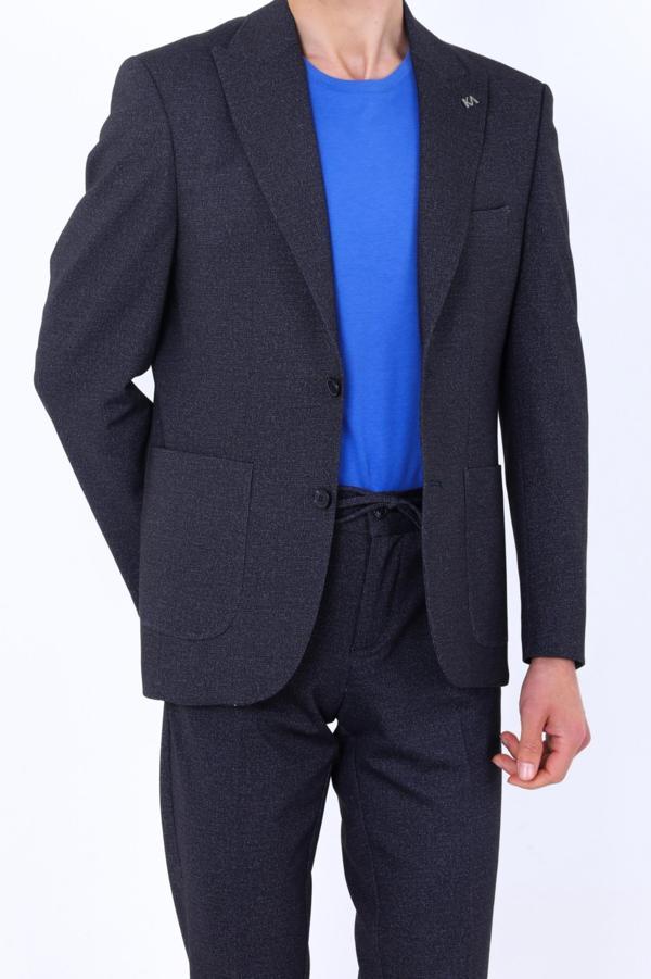 Kabartma Desenli Erkek Jogger Takım Elbise-KAW1804S - Image 1