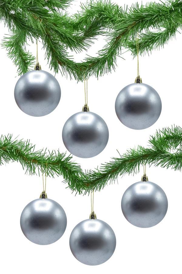 Waldern 6 Lı 10 Cm Mat Yılbaşı Ağacı Süsü Cici Top - Image 1