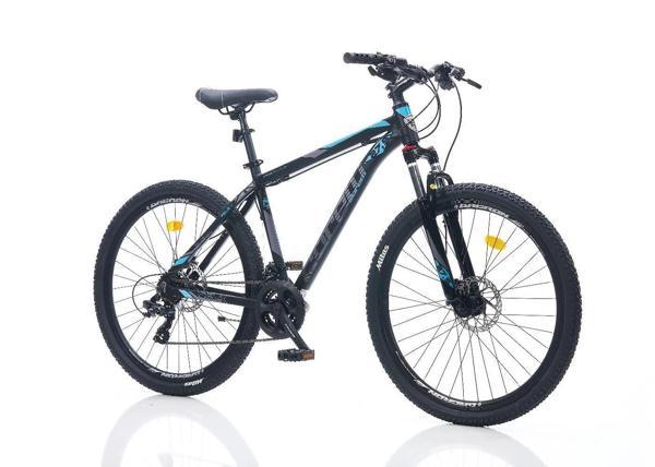 CORELLİ FELİX 1.0 ERKEK DAĞ BİSİKLETİ 381H HD 26 JANT 21 VİTES SİYAH MAVİ TURKUAZ - Image 1