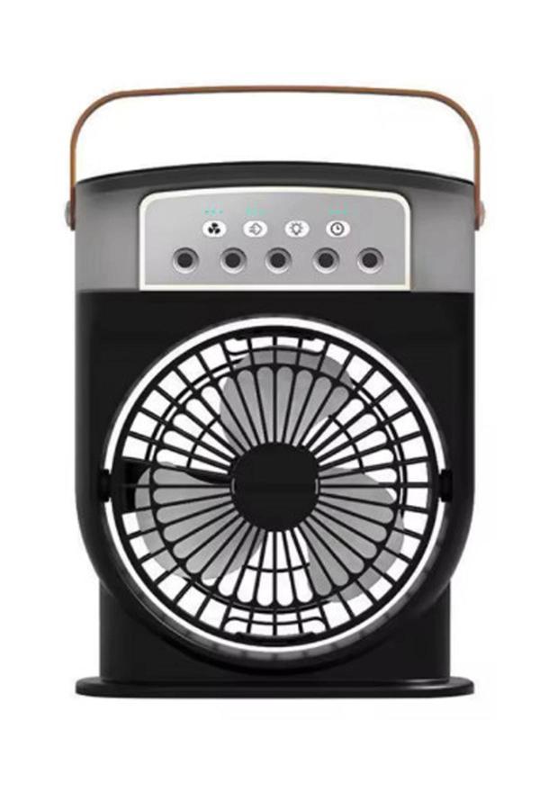Şarjlı 600 Ml Su Hazneli Taşınabilir Masaüstü Vanilatör Güçlü Fan Ve 2000 Mah Pil Siyah - Image 1