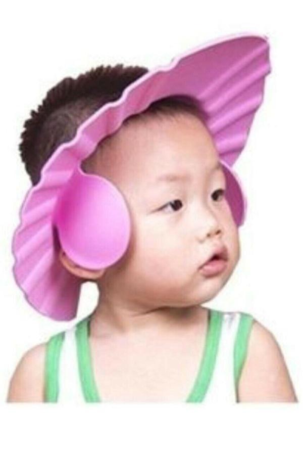 TİNEKE  Bebek Banyo Şapkası -kulaklıklı Pembe - Image 1