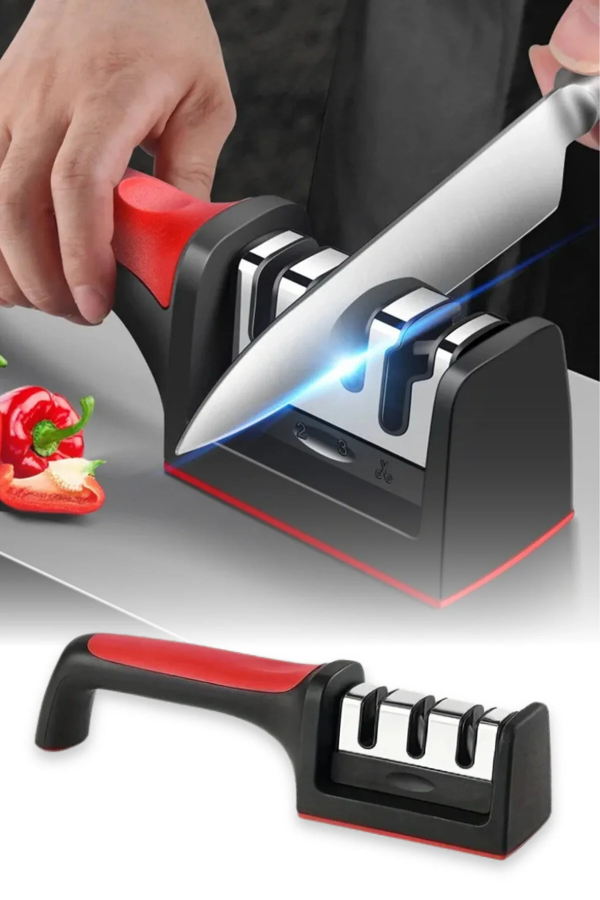 TİNEKE  Profesyonel Bıçak Bileyici 3 Açılı Elmas Seramik Tungsten Çelik El Bıçakları Bileme - Image 1