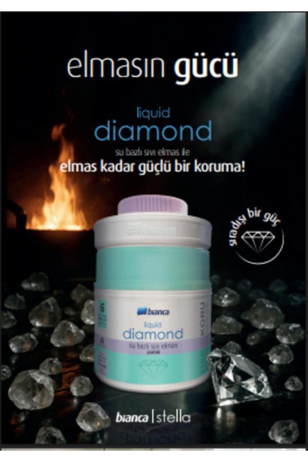 Bianca Lıquıd Dıamond (Sıvı Elmas) Su Bazlı Kokusuz Ekstra Dayanıklı Şeffaf Sıvı Cam 600 Ml - Image 1