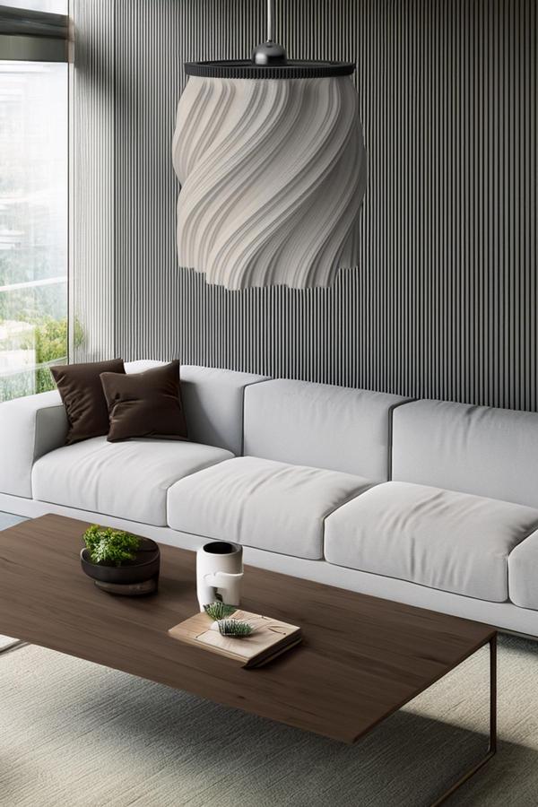 Pamuk'S Design Modern Sarkıt Tekli Avize Krema Serisi ( 23X27 Cm )Salon Mutfak Oturma Odası Cafe Bar - Image 1