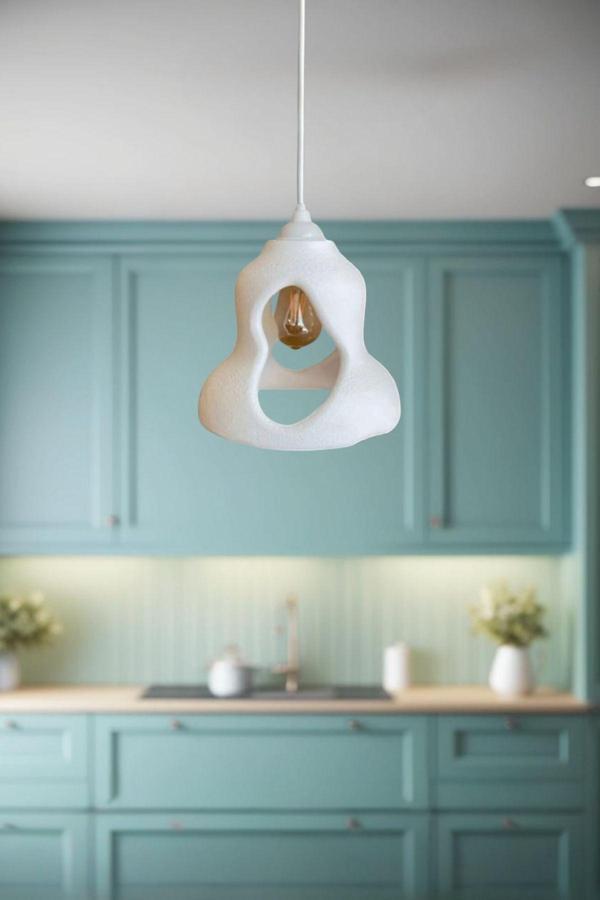 Pamuk'S Design Rustik İskandinav Serisi Beton Görünümlü Tekli Avize Sarkıt Çevre Dostu Avize Salon Mutfak - Image 1