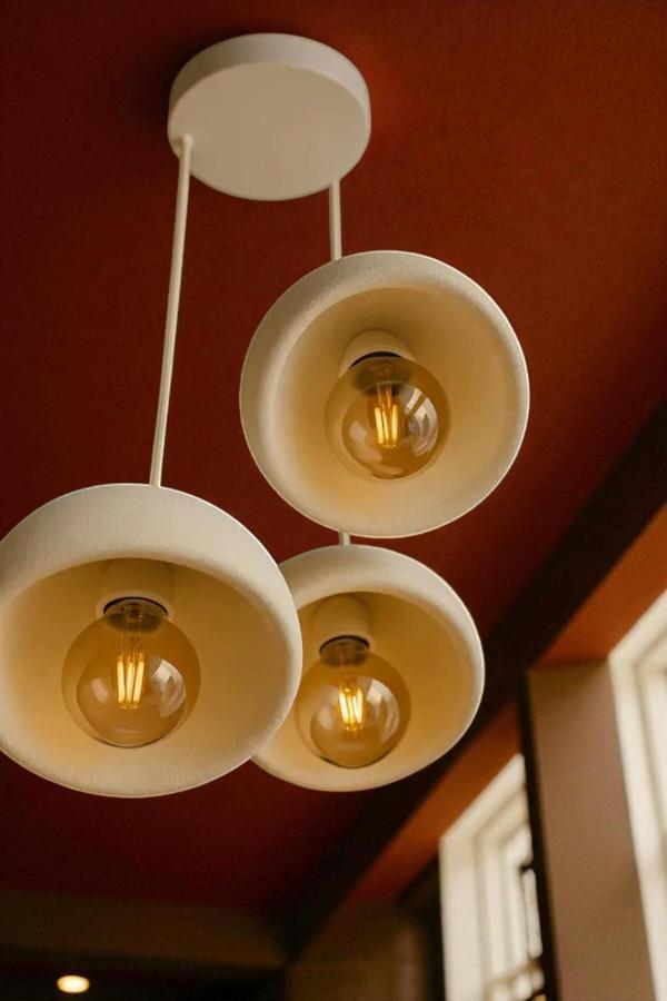 Pamuk'S Design Beton Görünüm 3’Lü Sarkıt Avize Toz Tutmayan Bio Yapı, Loft İskandinav Bohem, Rustik Ampul İçerir - Image 1