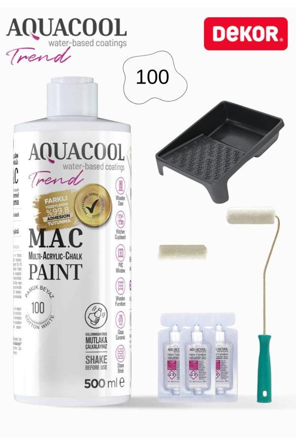 Aquacool Su Bazlı Akrilik Hobi Boya 500 Ml Rulo Katalizör Boyacı Tavası Hibrit Dönüşüm Boyası Seti Pamuk - Image 1