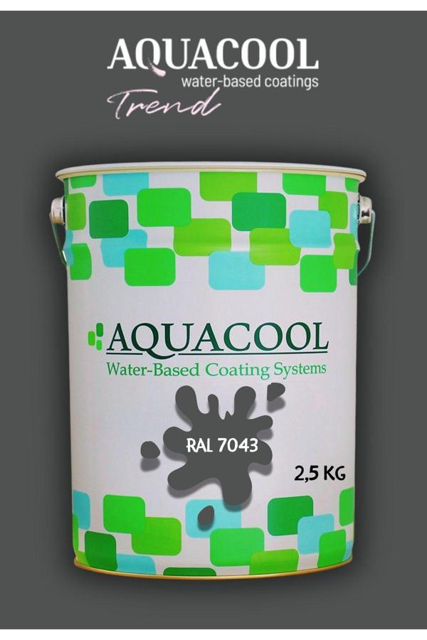 Aquacool Akrilik Hobi Boya 2,5 Kg Su Bazlı Hibrit Dönüşüm Boyası Ral 7043 Trafik Gri B - Image 1