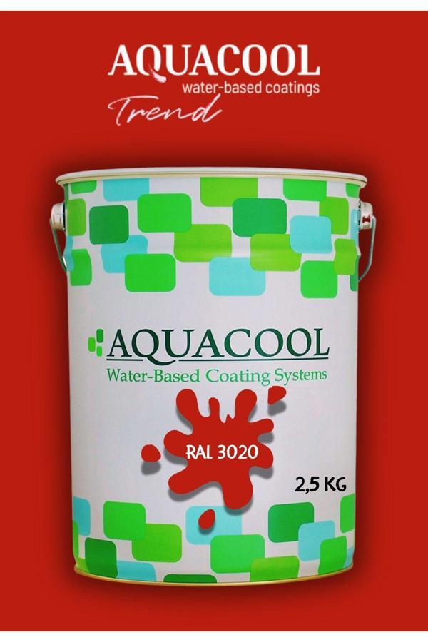 Aquacool Akrilik Hobi Boya 2,5 Kg Su Bazlı Hibrit Dönüşüm Boyası Ral 3020 Trafik Kırmızı - Image 1