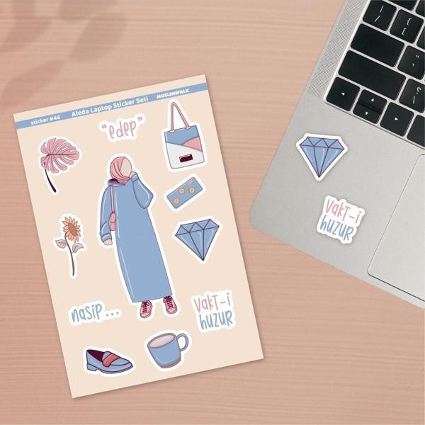 MuslimWalk Aleda – Laptop Telefon Planlayıcı Dolap Için Sticker Seti #50 - Image 1