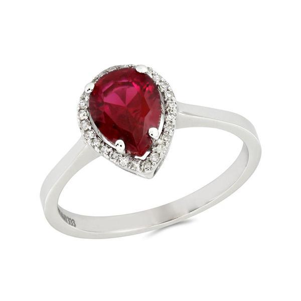 0,10 Ct Pırlanta Yakut Yüzük - Image 1