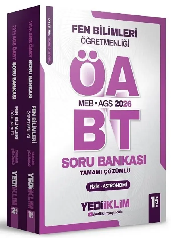 Yediiklim 2026 ÖABT MEB-AGS Fen Bilimleri Öğretmenliği Soru Bankası Çözümlü Modüler Set Yediiklim Ya - Yediiklim Yayınları - Image 1