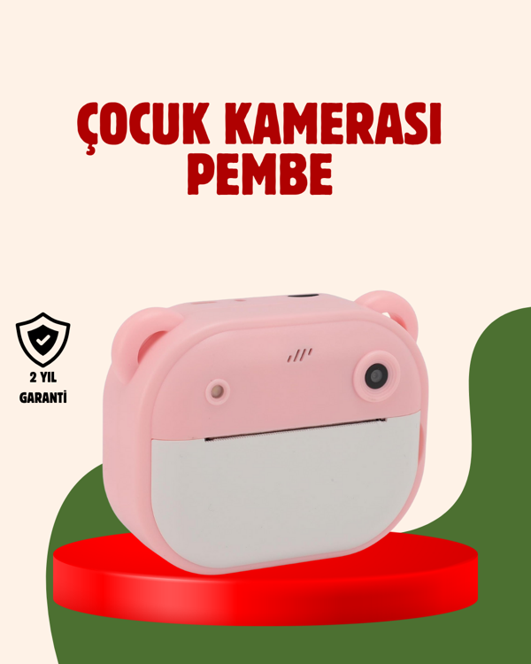 Çocuklar İçin Şipşak Yazıcı Kamera 24MP HD Çift Lensli Termal Baskılı - Image 1