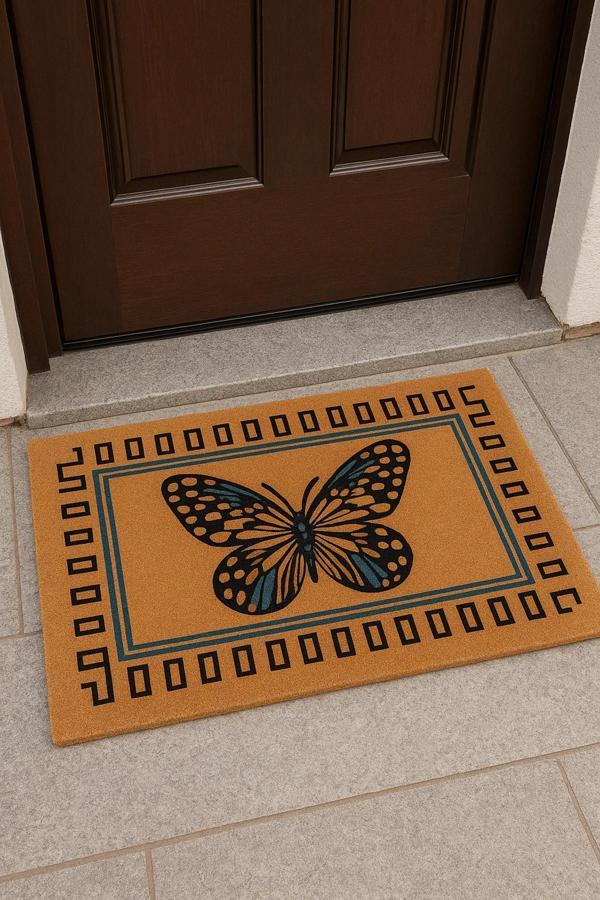 Valerine Life Velür Coco Dokulu Welcome Hoş Geldiniz Kapı Önü Dış Mekan Paspası 45x70cm 27YCM260102 - Image 1