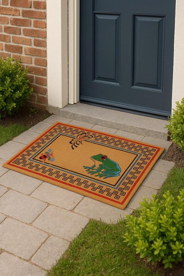 Valerine Life Velür Coco Dokulu Welcome Hoş Geldiniz Kapı Önü Dış Mekan Paspası 45x70cm 27YCM260101 - Image 1