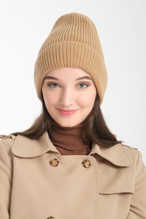 Wega Moda Bere, Triko Dokuma Kışlık Bere, Fitili Örgü Kadın Bere, Dokuma Bere, Std Plakalı Fitilli Bere Klasik - Image 1