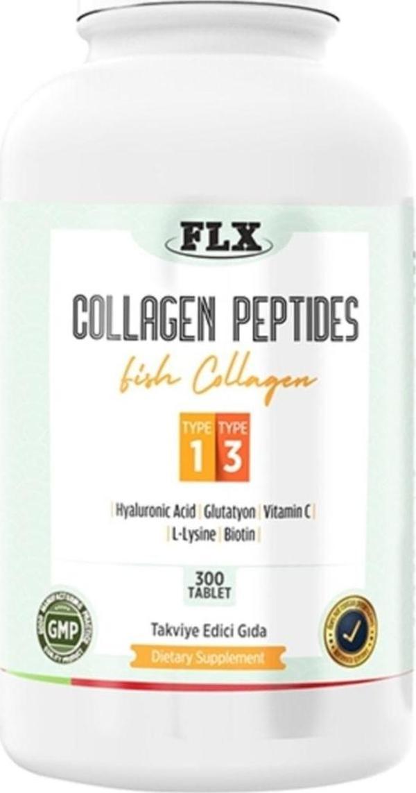 Flx Collagen Hyaluronik Asit Biotin Vitamin C Tip 1-3 Balık Kollajen 300 Tablet - Image 1