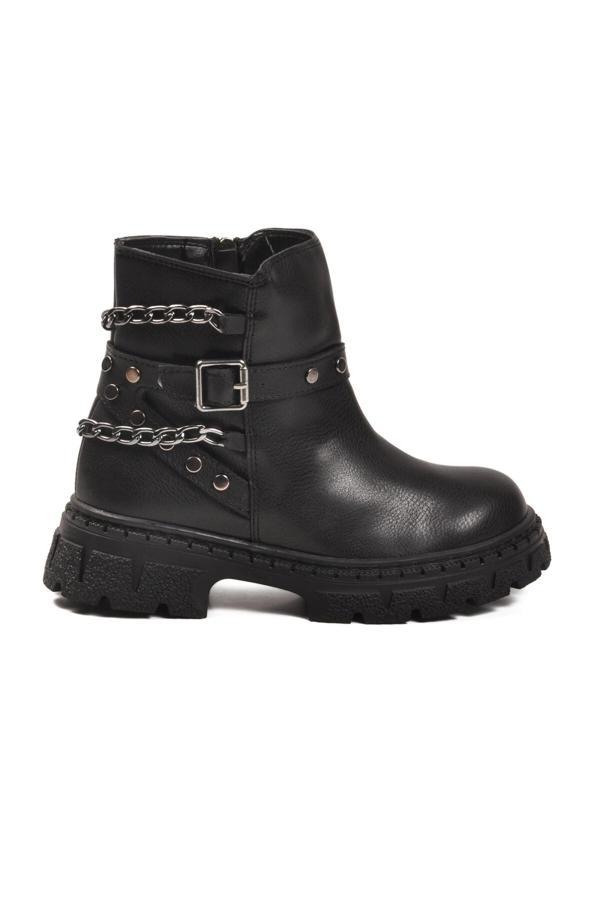 Siyah İçi Polarlı Kaymaz Kız Çocuk Bot Dante F - Image 1