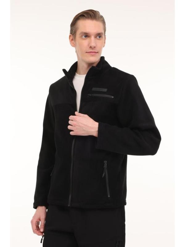 LUMBERJACK CHAD 7SN163 4PR SİYAH FERMUARLI CASUAL POLAR MONT SPOR CEKET - Image 1