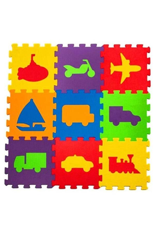 Bebemango 9 Parça Büyük Boy Sünger Yapılı Oyun Karosu Yer Matı Puzzle Yapboz - Image 1