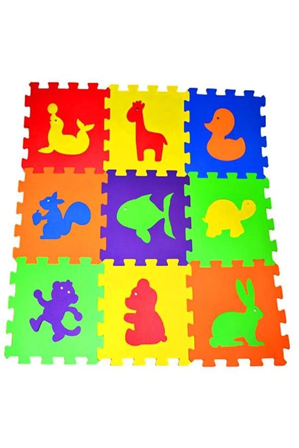 Bebemango 9 Parça Büyük Boy Sünger Yapılı Oyun Karosu Yer Matı Puzzle Yapboz - Image 1