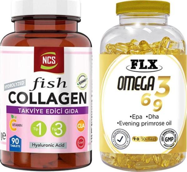 Ncs Balık Kollajen Type 1-3 90 Tablet & Flx Omega 3-6-9 90 Tablet - Image 1