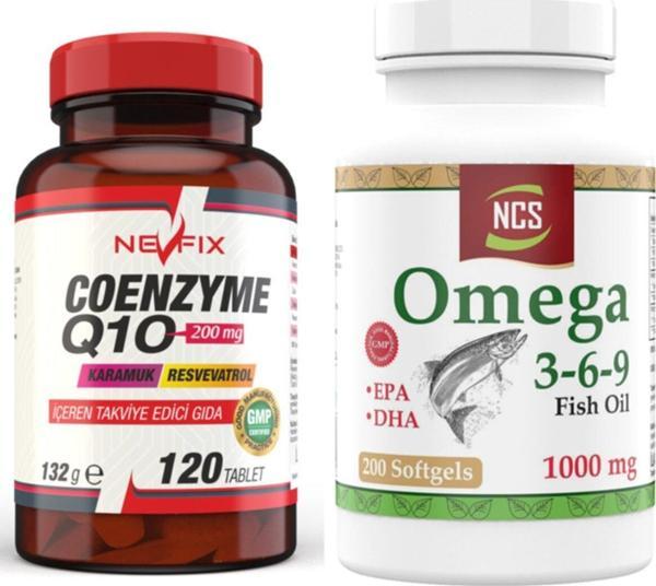 Ncs Coenzyme Q-10 200 Mg 120 Tablet Omega 3 6 9 Blık Yağı 200 Capsül - Image 1