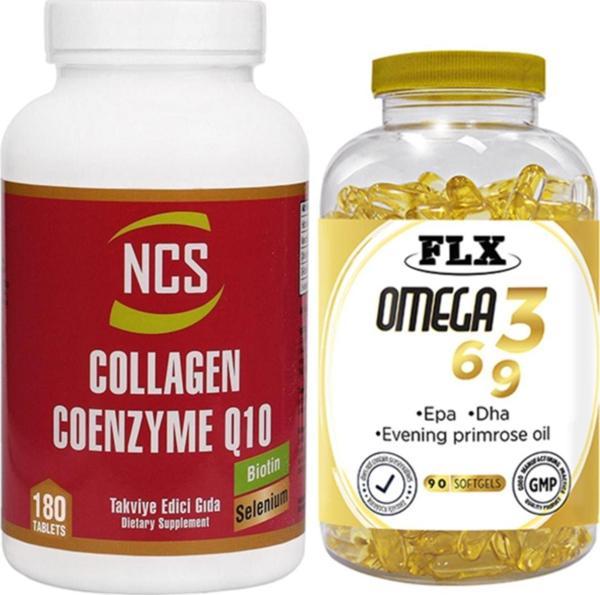 Ncs Collagen Selenium 180 Tablet & Flx Omega 3-6-9 90 Tablet - Image 1