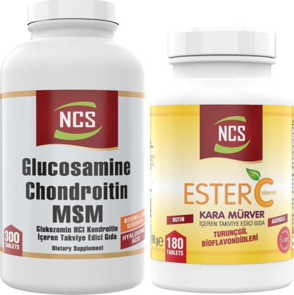 Ncs Ester C Vitamini Kara Mürver 180 Tablet+Glucosamine 300 Tablet - Image 1